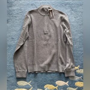 Michael Kors Gray Zip-Up Sweater Men's Medium